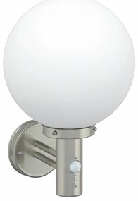 Luzes de Parede Externas com Sensor 2 pcs Aço Inoxidável Prateado IP44