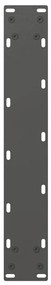 Pés para mesa de jantar em formato de U, 2 peças, antracite, 50x(72-73