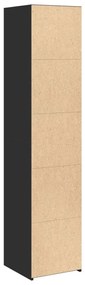 Armário alto 40x41x185 cm derivados de madeira preto