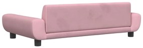 Cama para cães 100x54x33 cm veludo rosa