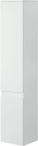 Armário de coluna para casa de banho 30 x 28 x 152,5 cm com 2 portas e 3 prateleiras ajustáveis, estilo contemporâneo, branco