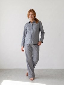 Pijama de gravidez e amamentação verde-salva