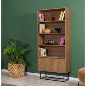 Conjunto de Móveis de Sala Laxus – Nogueira/Preto – 90x39x40 cm