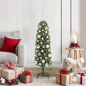 vidaXL Árvore de Natal Artificial Verde 120 cm PVC e Aço e Plástico