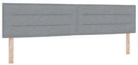 Cama Box Spring vidaXL com Colchão - Cinza Claro, 200x200 cm, Tecido