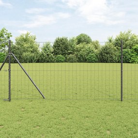 vidaXL Cerca Euro Cinza 1x25 m Aço