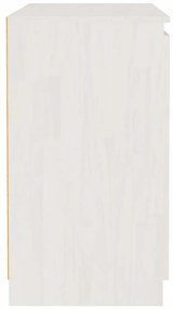 Armário de apoio 60x36x65 cm pinho maciço branco