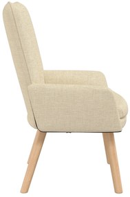 Poltrona Relaxante vidaXL em Tecido Creme