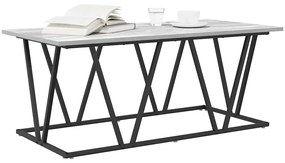 Mesa de Centro Cinzento Sonoma 100x50x40 cm Feita de Madeira de Engenh