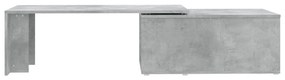 Mesa de centro 150x50x35 cm contraplacado cinzento cimento