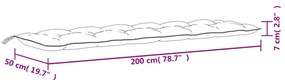 Almofadões banco jardim 2 pcs 200x50x7 cm oxford padrão folhas