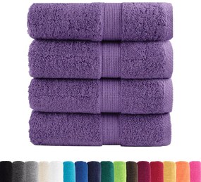 Toalhas de bidé premium SOLUND 4 pcs 30x50 cm 600 gsm roxo
