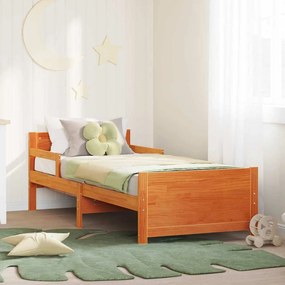 vidaXL Cama extensível para crianças Castanho-mel 80 x 130 / 165 / 200 cm