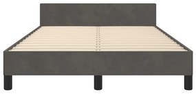 Estrutura de cama sem colchão 120x200 cm veludo cinzento-escuro