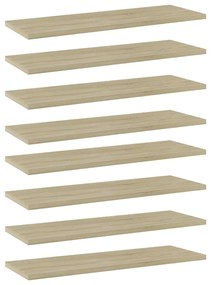 vidaXL Prateleiras estante 8pcs 60x20x1,5cm contraplacado cor carvalho