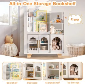 Organizador de brinquedos para crianças madeira 89,3 x 79,2 x 29,2 cm Branco