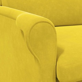 Poltrona Amarela Amarelo Têxtil, Madeira Padrão Poltrona Amarela