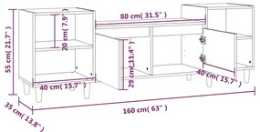 Móvel p/ TV 160x35x55 cm derivados de madeira branco