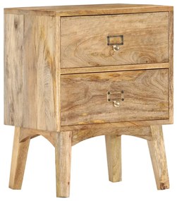 vidaXL Mesa de cabeceira 40x35x55 cm madeira de mangueira maciça