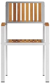 Cadeiras de Jardim Empilháveis vidaXL 8 pcs 54.5x56x87 cm Madeira de A
