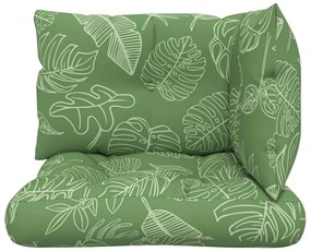 Almofadões p/ móveis paletes 3 pcs tecido oxford padrão folhas