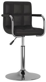 vidaXL Cadeira de jantar couro artificial preto