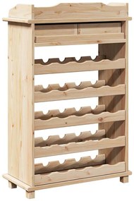 Acessório para Vinho vidaXL 90x60x30 cm Madeira Sólida de Pinho
