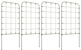 Conjunto de 4 Treliças de Jardim Suportes para Plantas Trepadeiras com