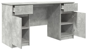 Escrivaninha vidaXL Cinza Concreto 140x49x76 cm Madeira Composta