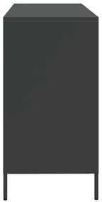 Aparador 135x39x73,5 cm aço laminado a frio preto