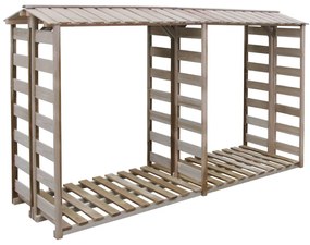 vidaXL Abrigo para arrumação de lenha 300x90x176 cm pinho impregnado