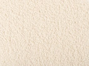 Repousa-pés em veludo bouclé creme TAKOMA Beliani