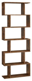 Estante sala com 6 prateleiras 70 x 24 x 190,5 cm Castanho Vintage
