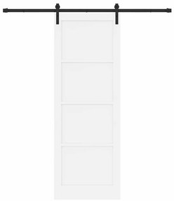 porta deslizante vidaXL com conjunto de ferragens Branca 83x232 cm Mad