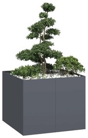 Vaso floreira 100x100x80 cm aço antracite