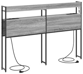 Cabeceira de armazenamento Cinza sonoma 120 cm