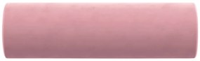 Almofadas decorativas 2 pcs Ø15x50 cm veludo rosa