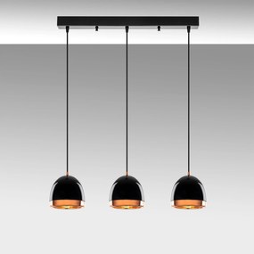 Candeeiro de Teto Mugo – Preto e Dourado – 62 x 17 x 110 cm
