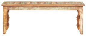 Mesa de centro 110x50x40 cm madeira recuperada maciça