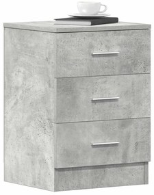 Mesas cabeceira 2pcs 38x35x56cm derivados madeira cinza cimento