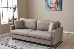 Sofá-cama de 3 Lugares Eva – Creme – 210 cm x 82 cm x 90 cm