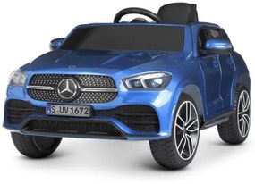 MERCEDES-BENZ GLE 450 Carro elétrico para crianças 12v, módulo de música, assento de couro, pneus de borracha EVA Azul