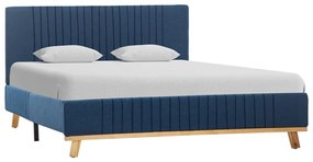 vidaXL Estrutura de cama 140x200 cm tecido azul