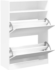 Sapateira c/ 2 gavetas articuladas 80x34x116 cm branco