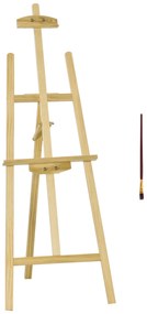 HOMCOM Cavalete Pintura de Madeira Cavalete de Desenho Estúdio Inclinável 90° 51,5x71,5x134,5cm Madeira Natural | Aosom Portugal