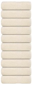 vidaXL Toalhas de bidé 10 pcs 30x50 cm 360 gsm 100% algodão creme