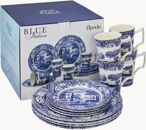Conjunto de loiça Blue Italian, conjunto de 12