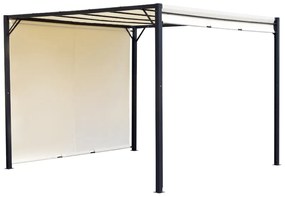 Pérgola de Jardim com Teto Retrátil e Parede Lateral Versátil - 3x3m