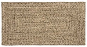 vidaXL Tapete Natural e preto 80 x 150 cm Juta