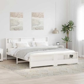 vidaXL Estrutura da Cama Branco 200 x 200 cm Madeira de pinho maciça